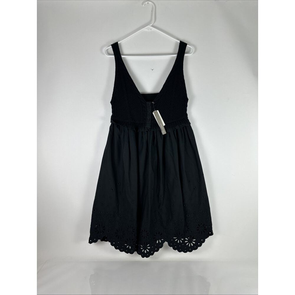 By Anthropologie Sleeveless Sweater Mini Dress Black Size Large NWT